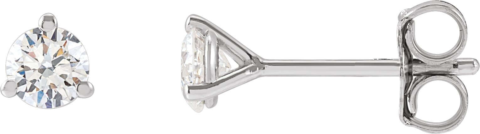Round 3-Prong Cocktail-Style Stud Earrings