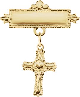 Cross Baptismal Pin