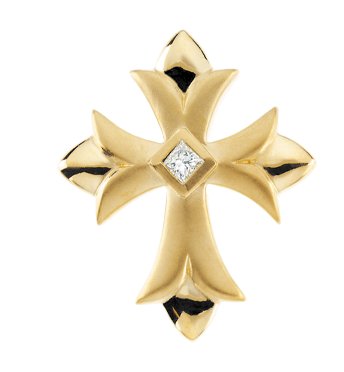 Solitaire Cross Pendant