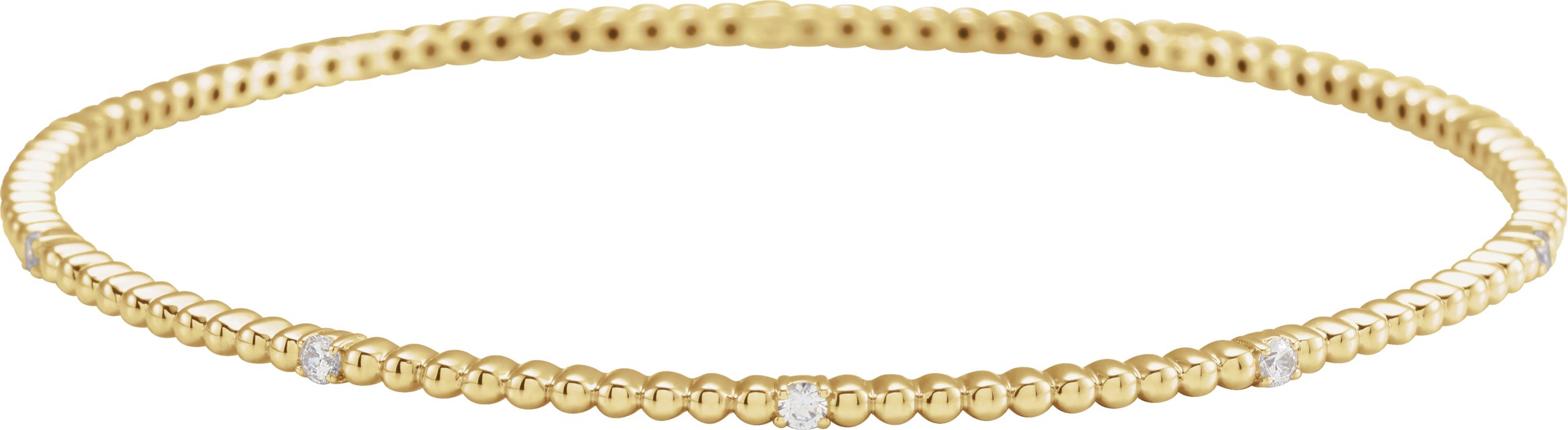 Accented Beaded Bangle Bracelet