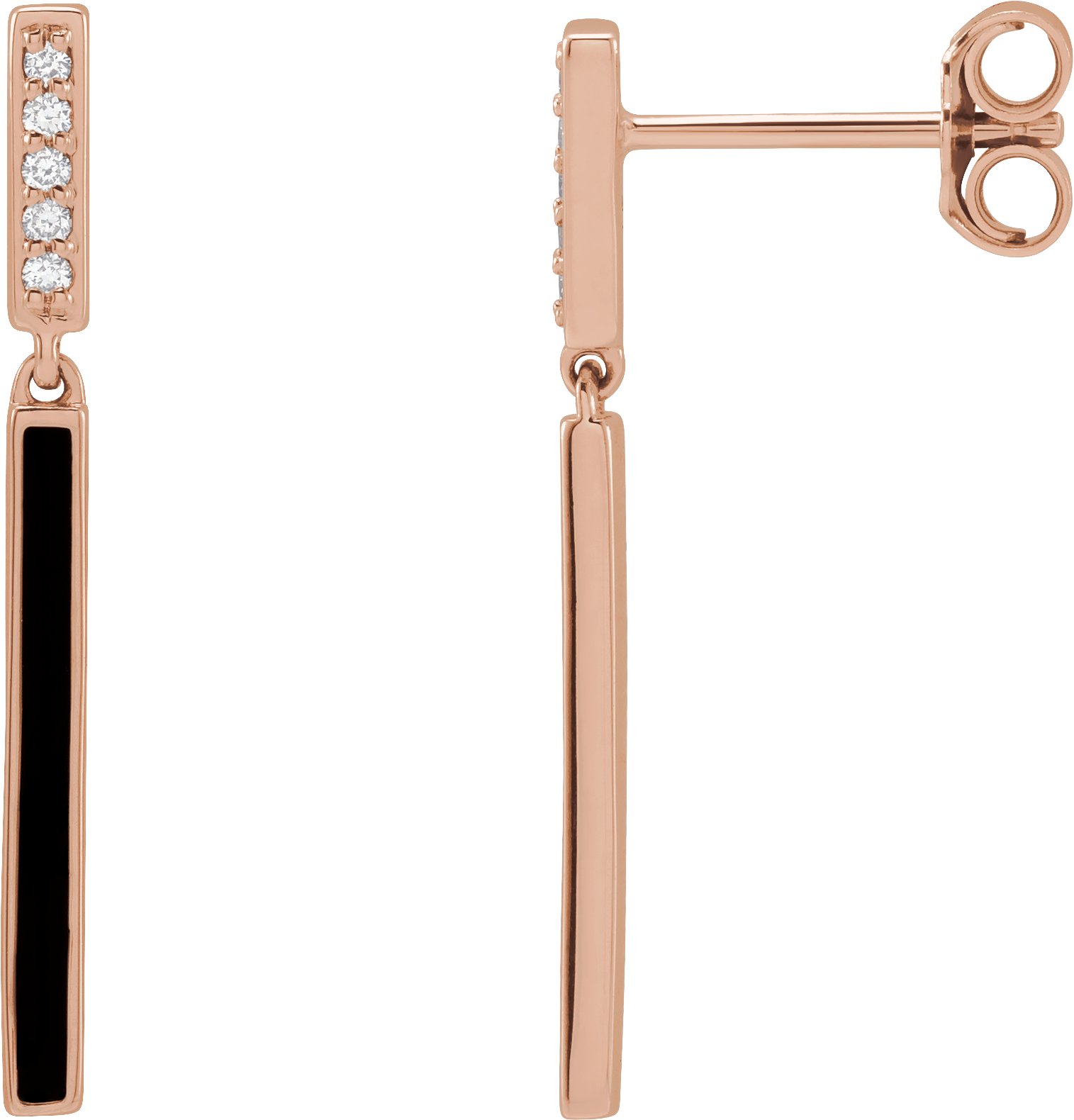 Enamel Bar Earrings