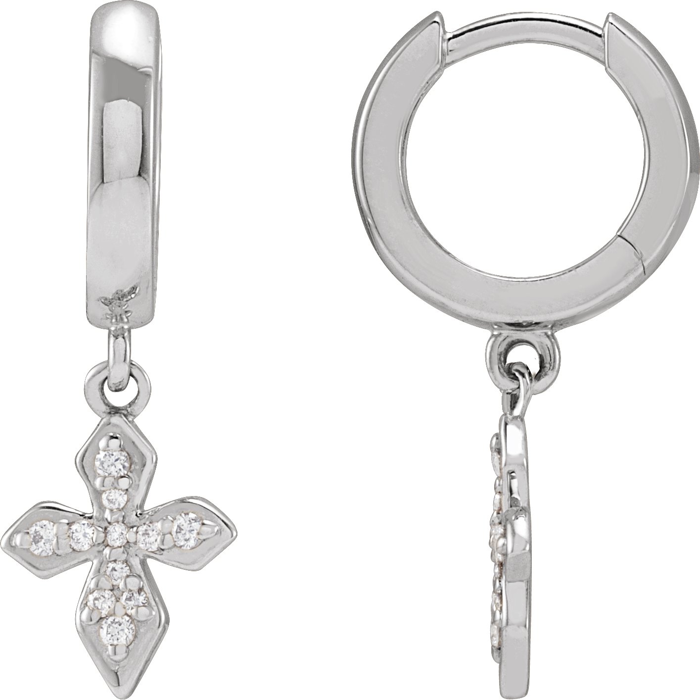 Cross Hoop Earrings