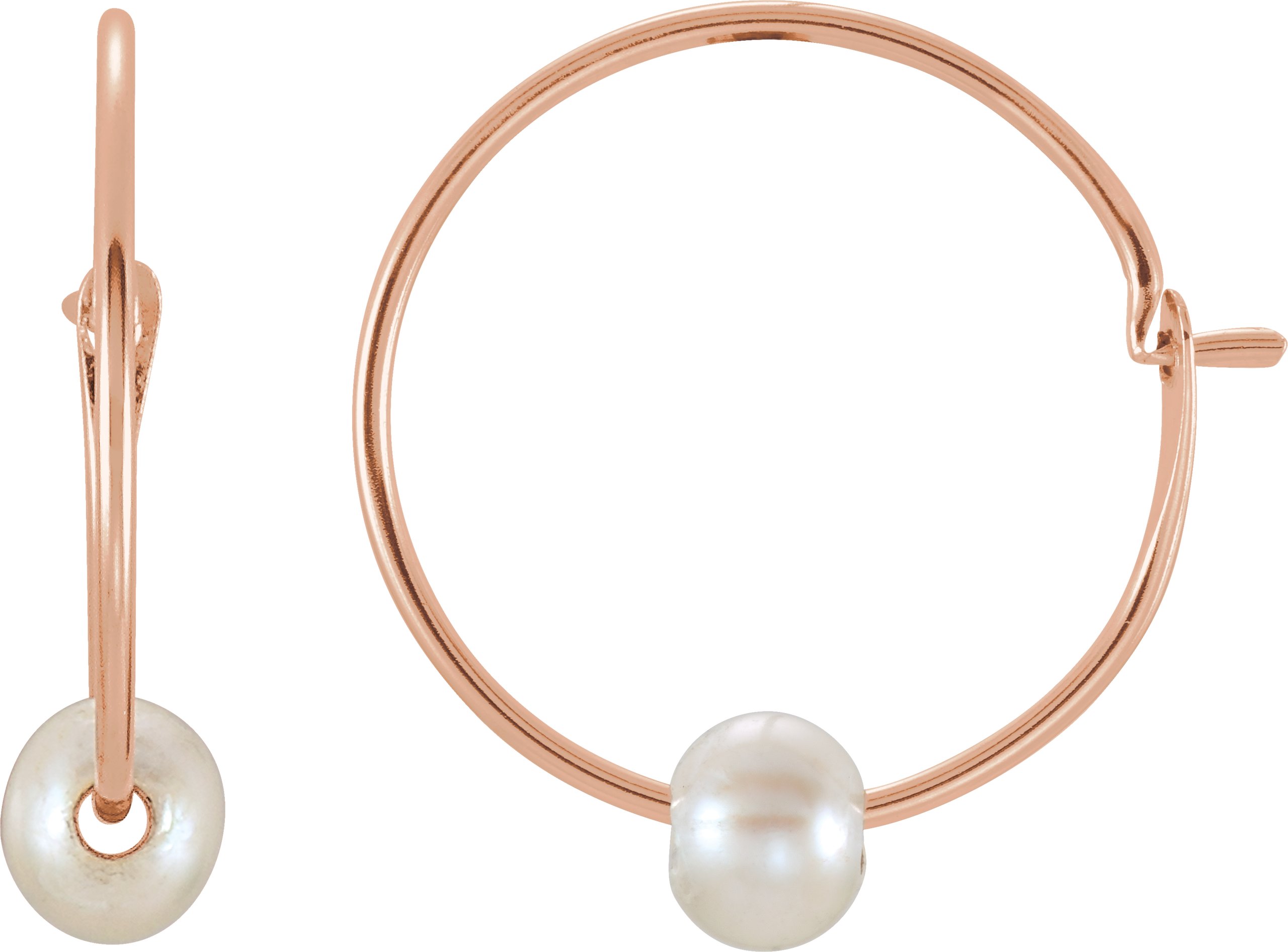 Youth Pearl Huggie Earrings