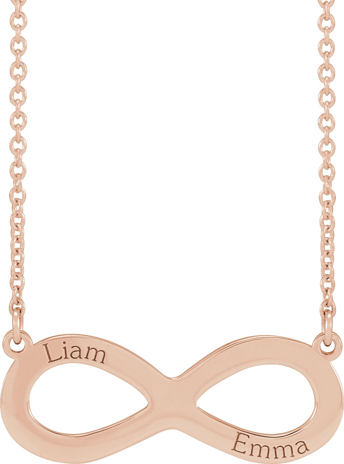 Engravable Infinity Family Necklace
