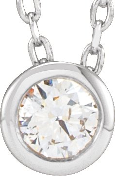 Solitaire Bezel-Set Necklace