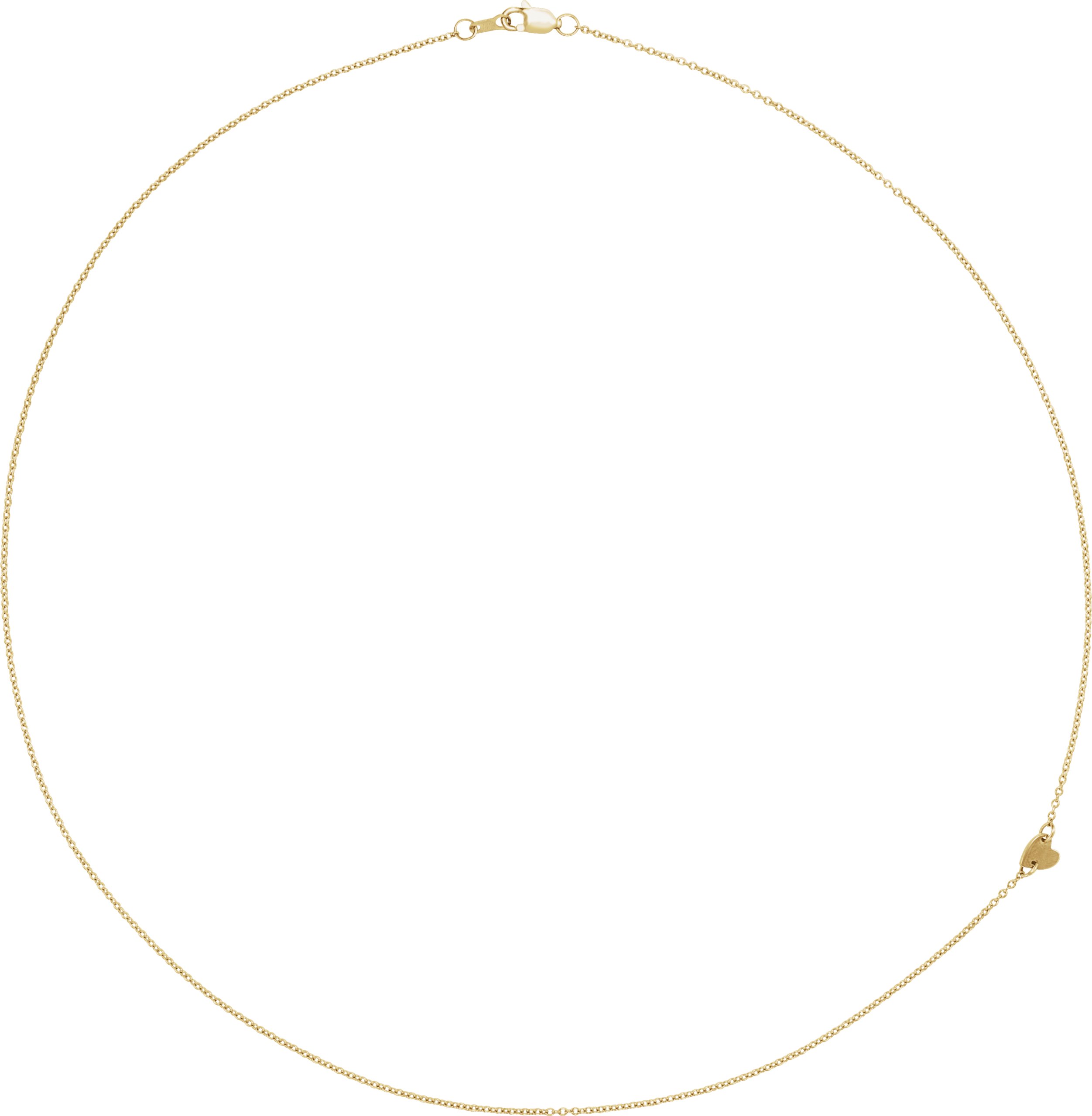 Sideways Off-Center Heart Necklace