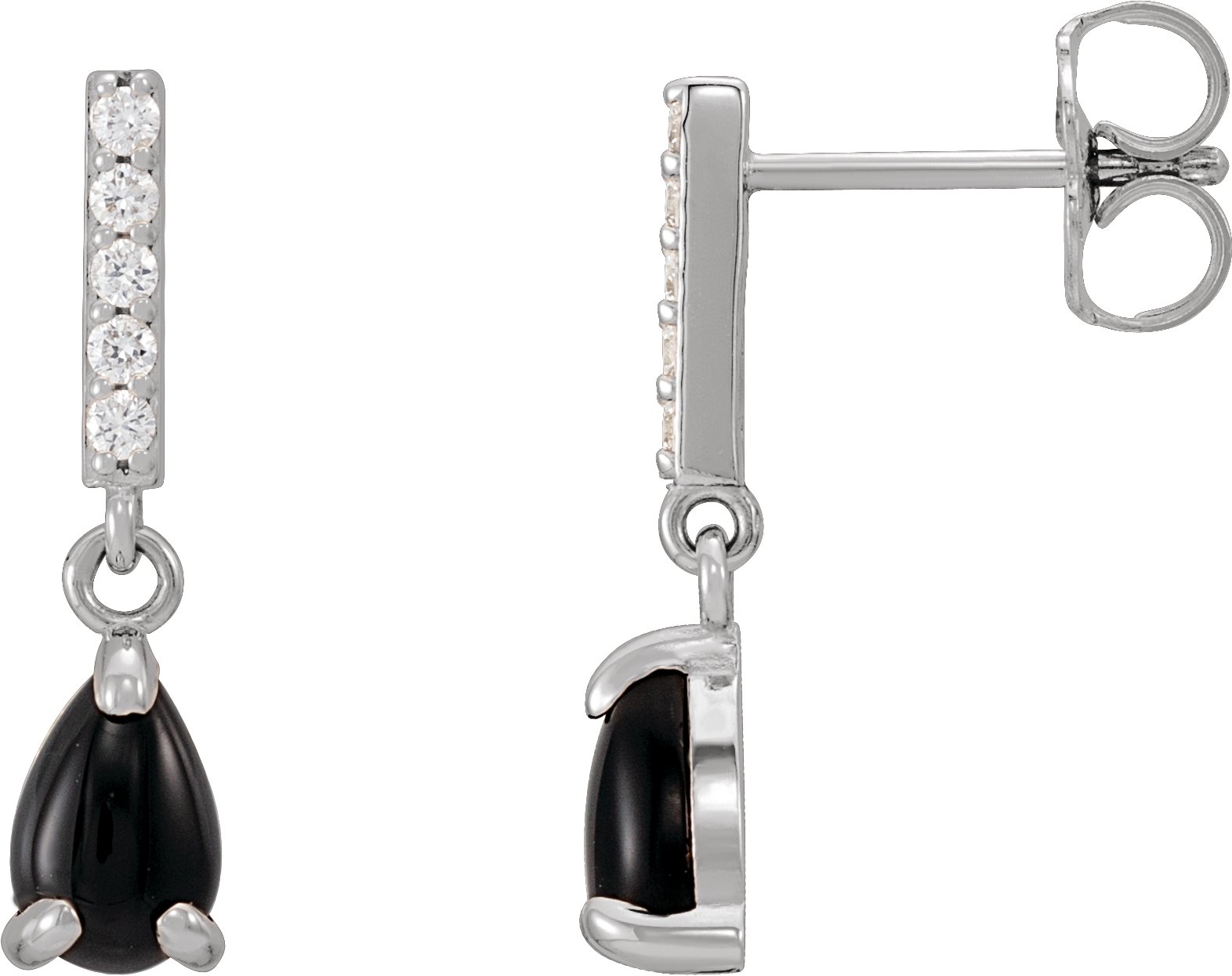 Accented Cabochon Earrings