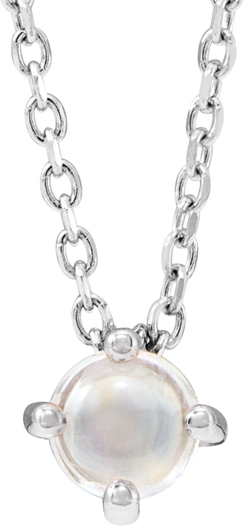 Round 4-Prong Cabochon Pendant