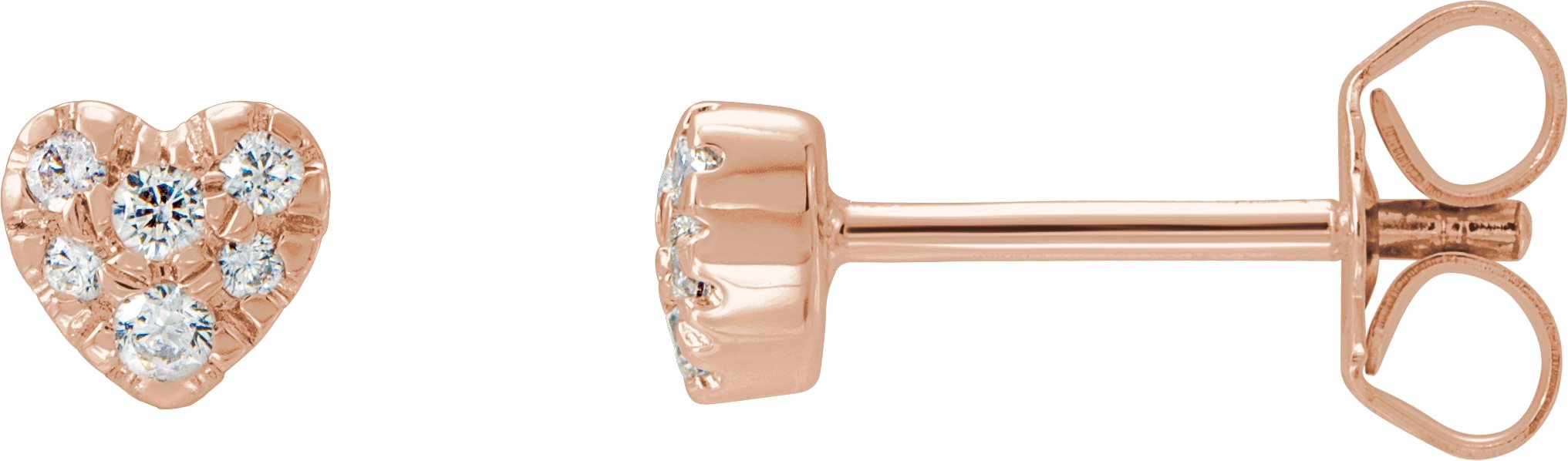 Cluster Heart Earrings