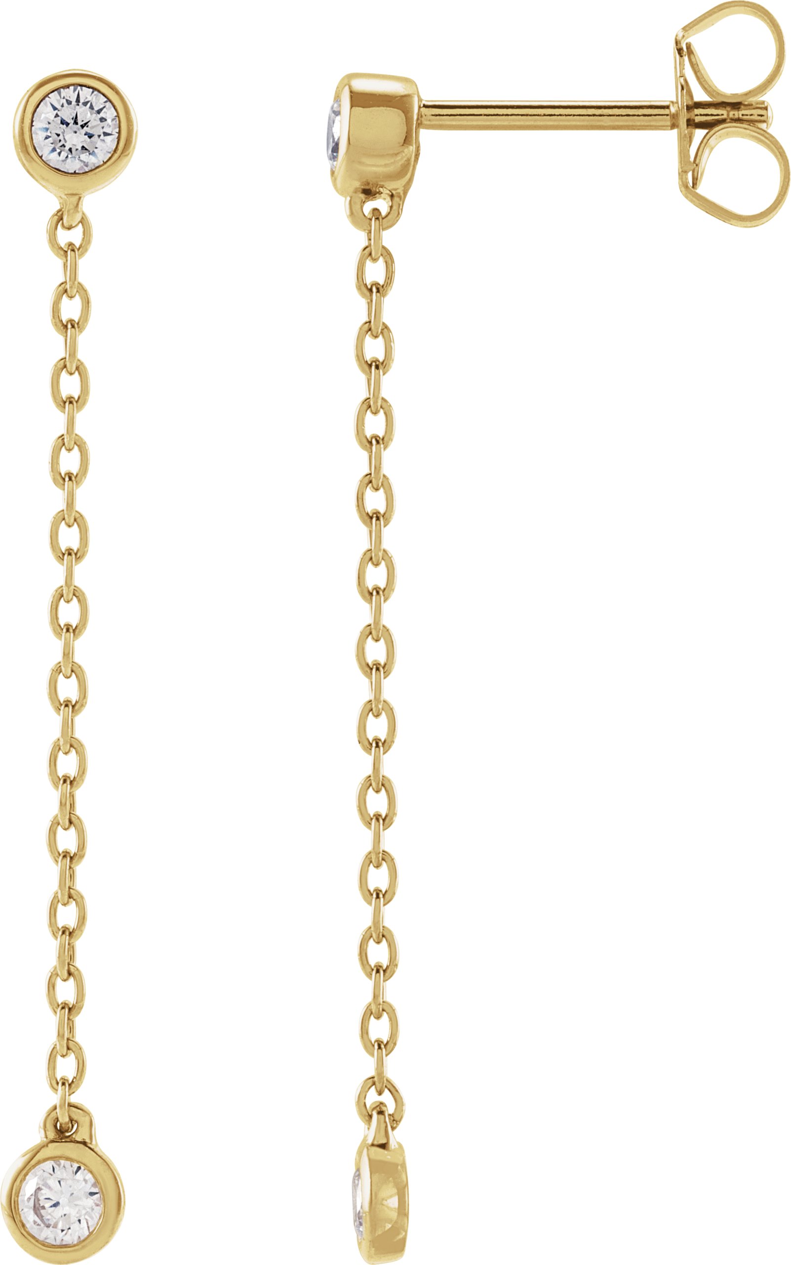 Lab-Grown Diamond Chain Earrings