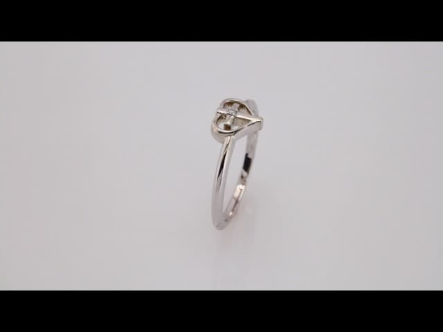 Accented Cross & Heart Ring view 3
