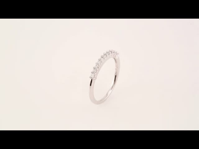 Platinum 1/5 CTW Natural Diamond Anniversary Band view 3