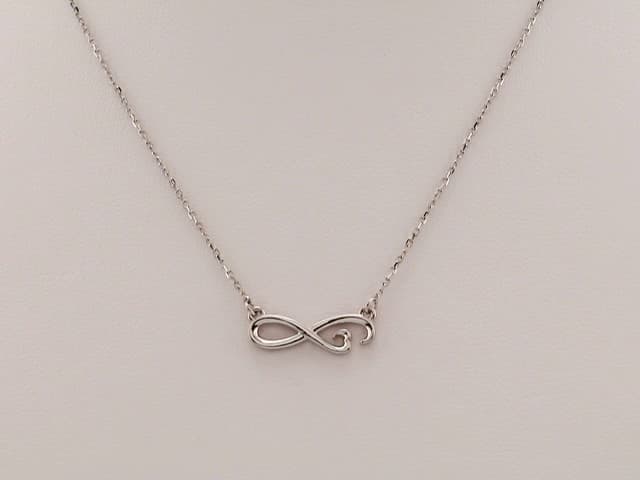 Infinity-Inspired Heart Necklace or Center view 3