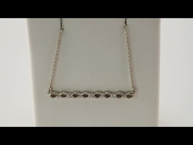 Infinity-Inspired Bar Necklace or Center view 3