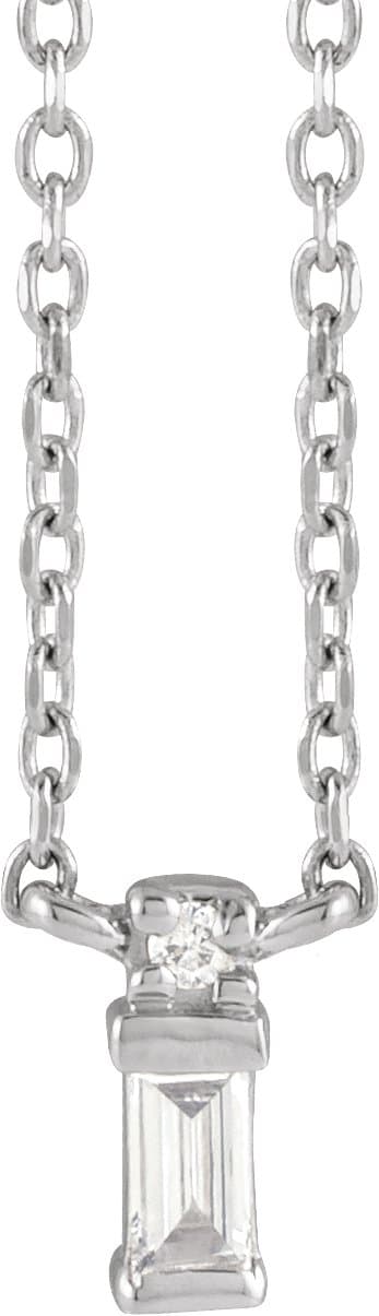 Baguette Bar Necklace or Center view 1