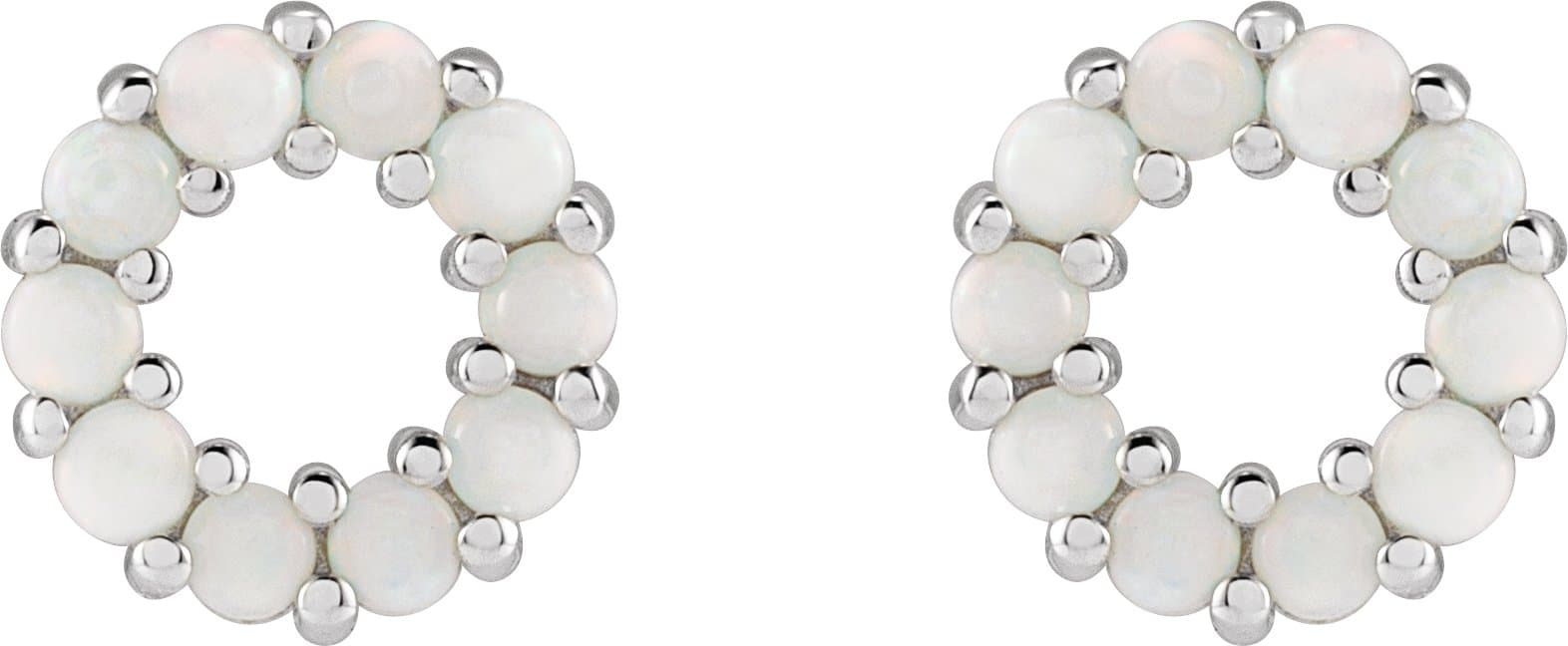 Halo-Style Cabochon Earrings view 2