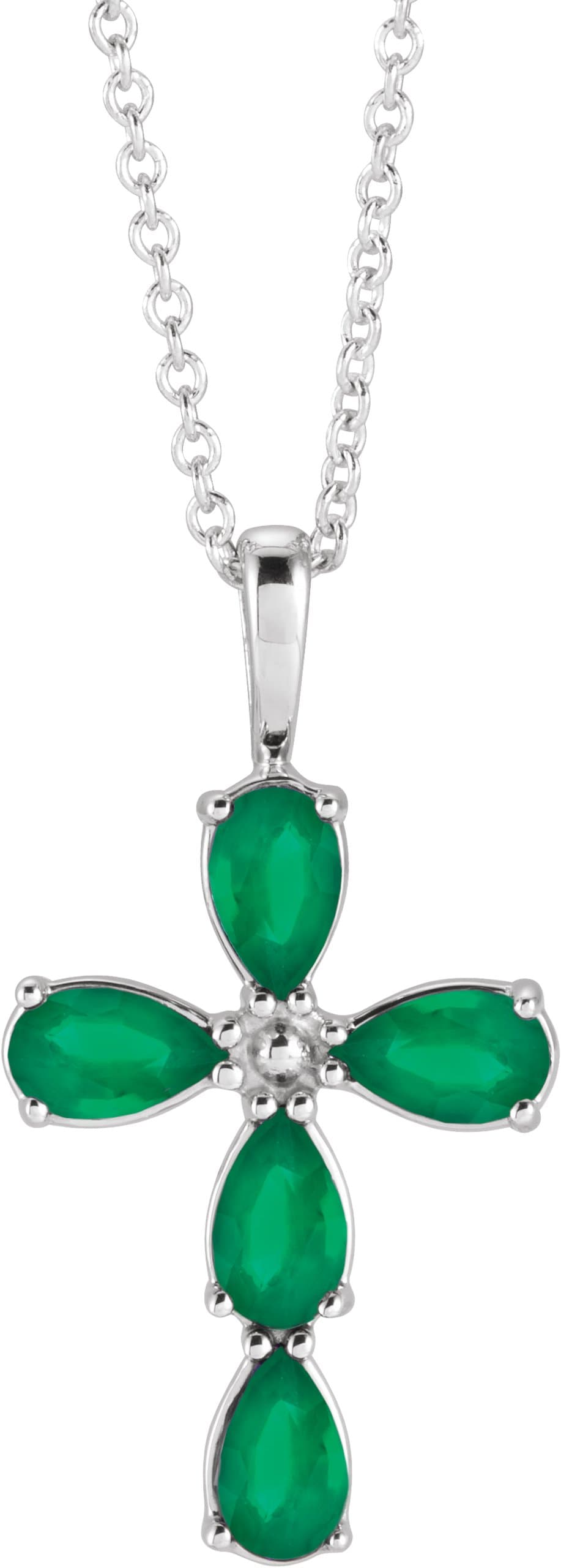 Platinum 1 CTW Natural Diamond Cross 16-18" Necklace