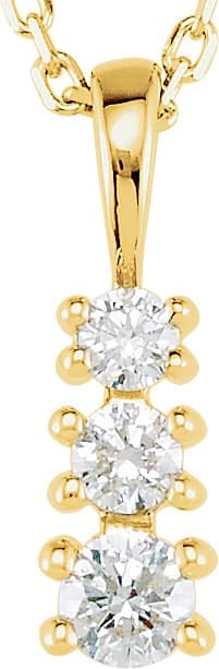 14K White Gold 1/6 CTW Natural Diamond Graduated 18" Necklace
