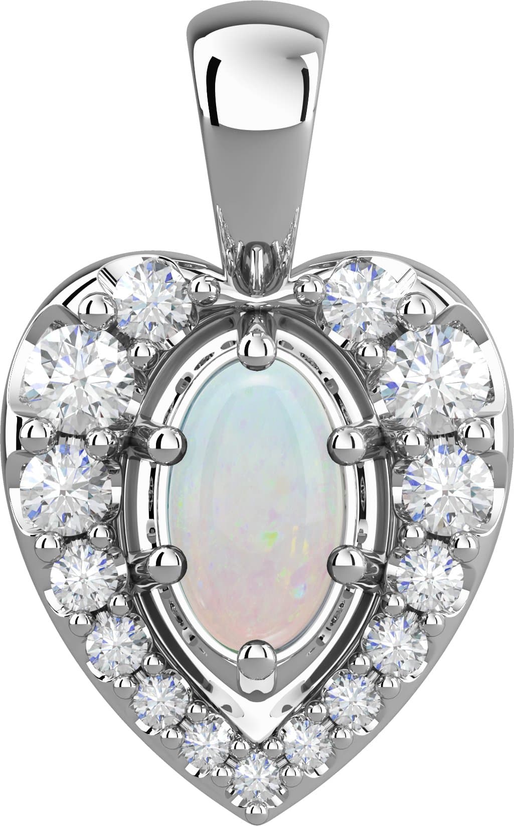 Halo-Style Cabochon Necklace or Pendant view 1