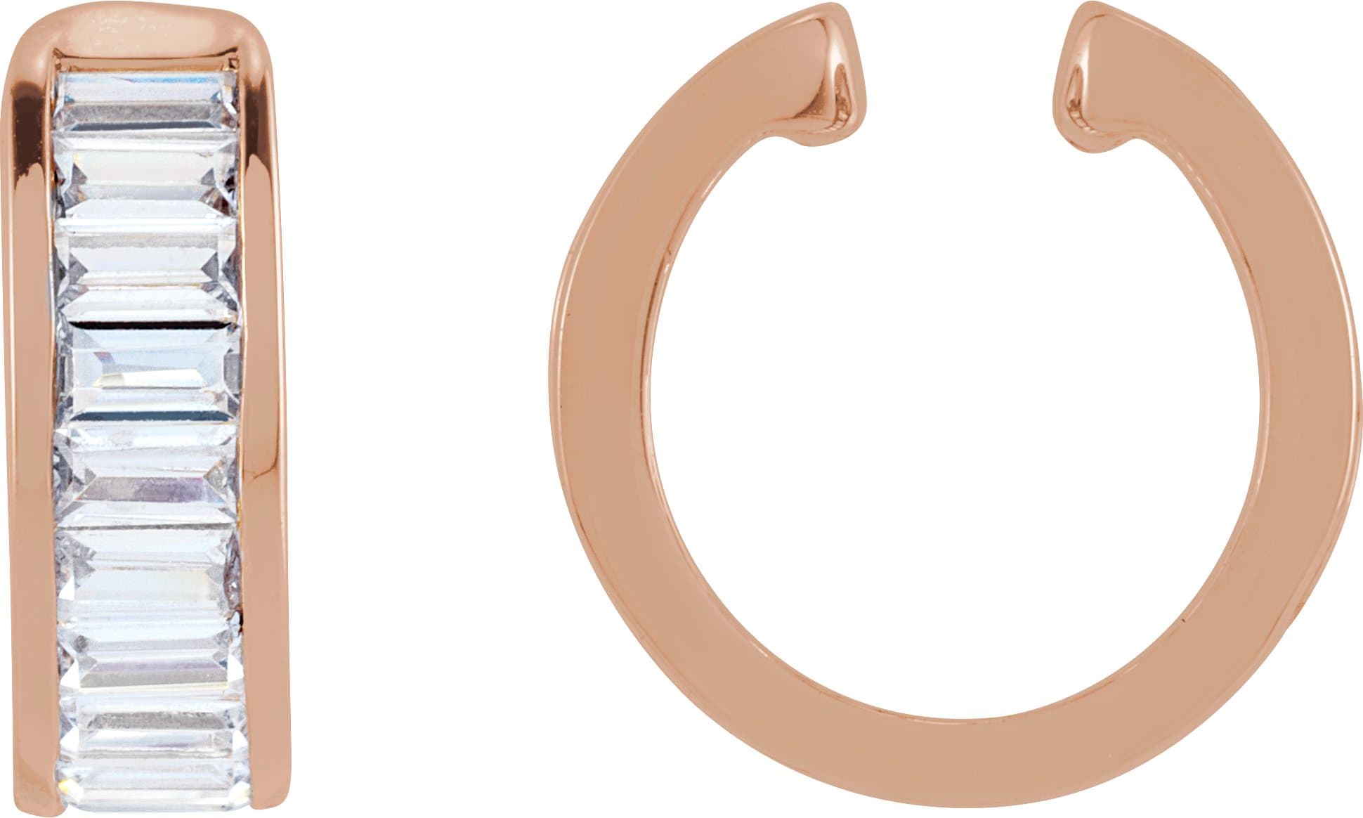 14K Yellow Gold 3/4 CTW Lab-Grown Diamond Ear Cuff 
