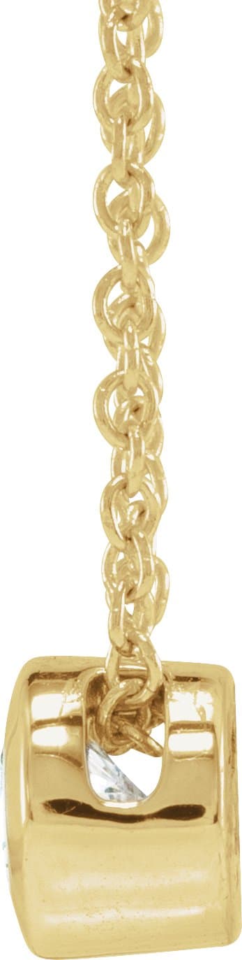Bezel-Set Solitaire Necklace view 2