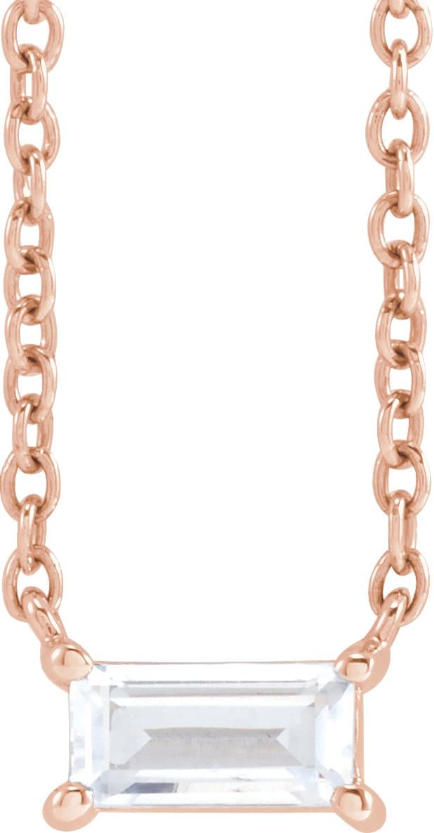 14K Rose 1/3 CT Lab-Grown Diamond 16-18 Necklace