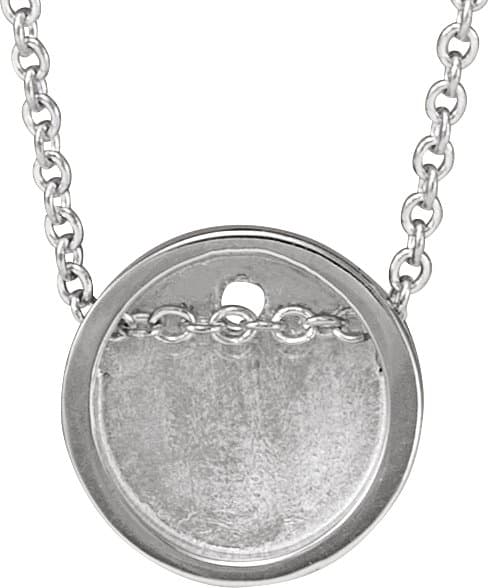 Engravable Disc Necklace or Slide Pendant view 3