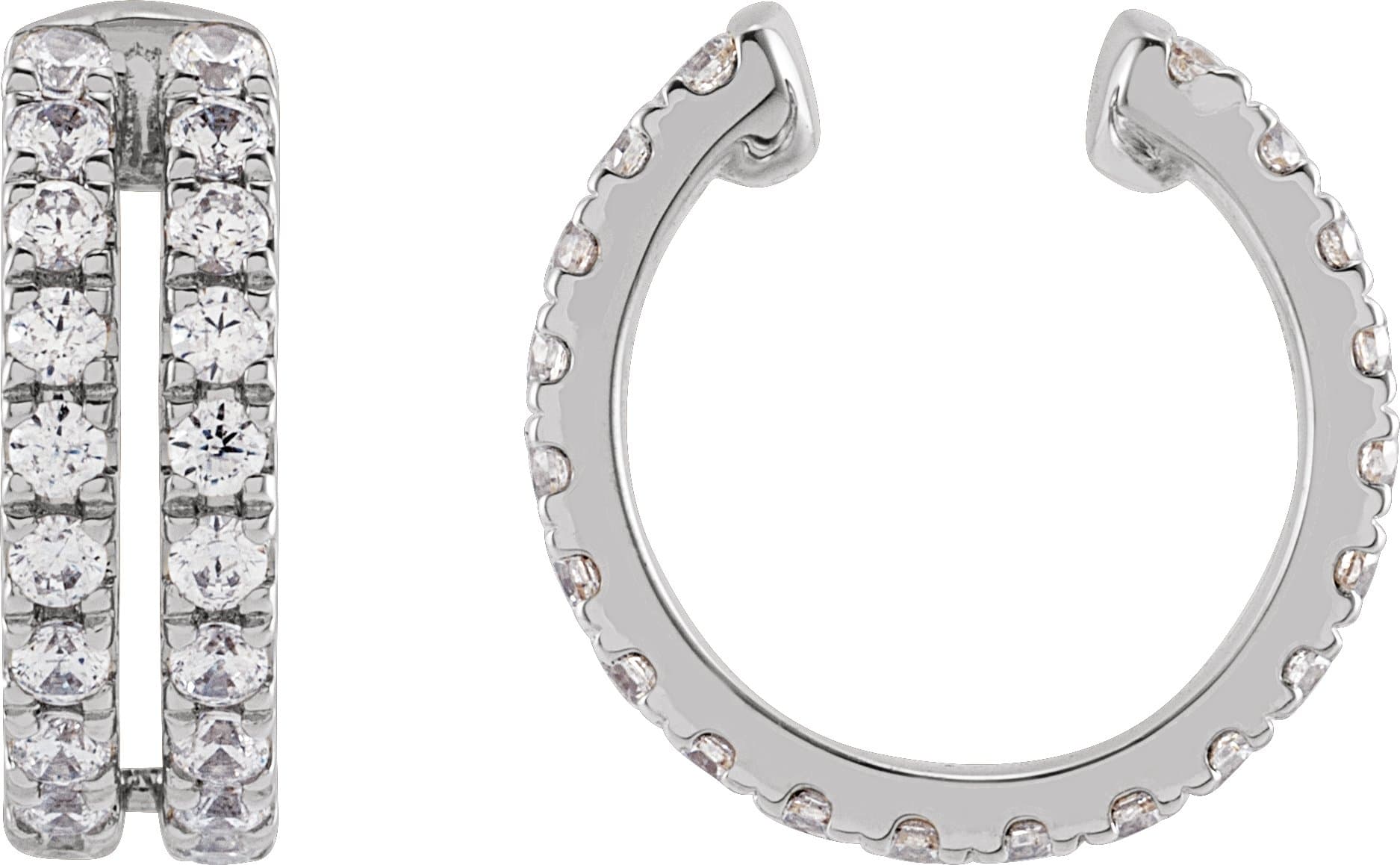 14K Rose 1/2 CTW Lab-Grown Diamond Ear Cuff