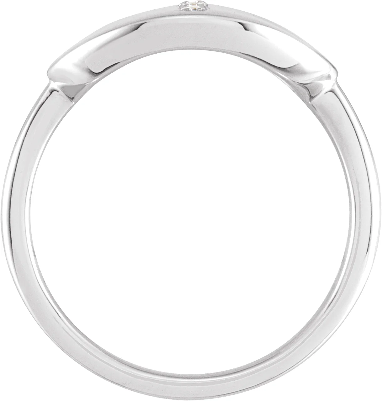 Accented Initial Signet Ring, view 3