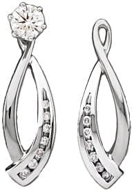 14K White 1/5 CTW Natural Diamond Earring Jackets