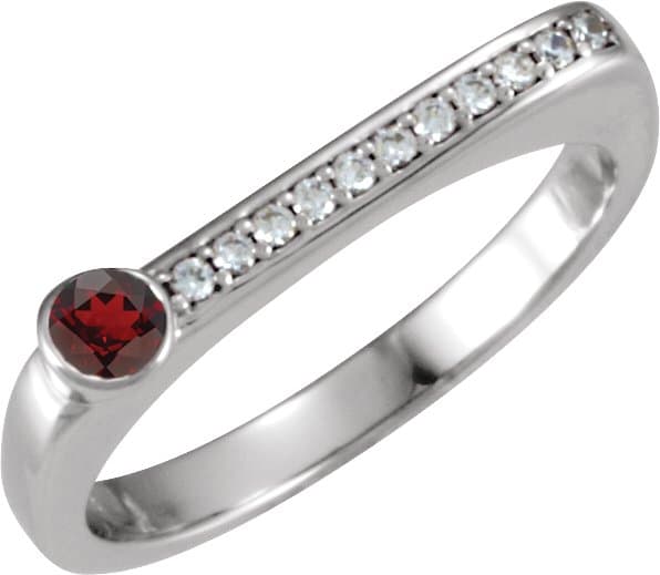 14K Rose 1/5 CTW Natural Diamond Stackable Ring
