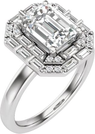14K Rose 4.5 mm Square 1/4 CTW Natural Diamond Matching Band