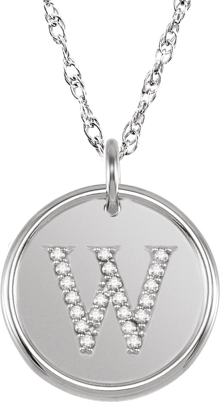 Sterling Silver .06 CTW Natural Diamond Posh Mommy® Initial Y 18 Necklace