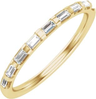 14K Rose 4.5 mm Square 1/4 CTW Natural Diamond Matching Band