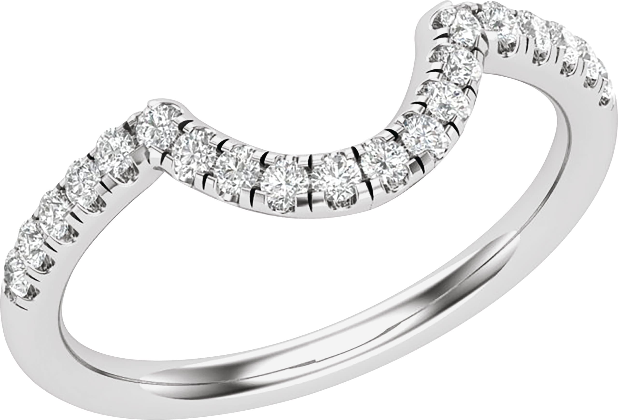 14K Rose 1/4 CTW Natural Diamond Matching Band