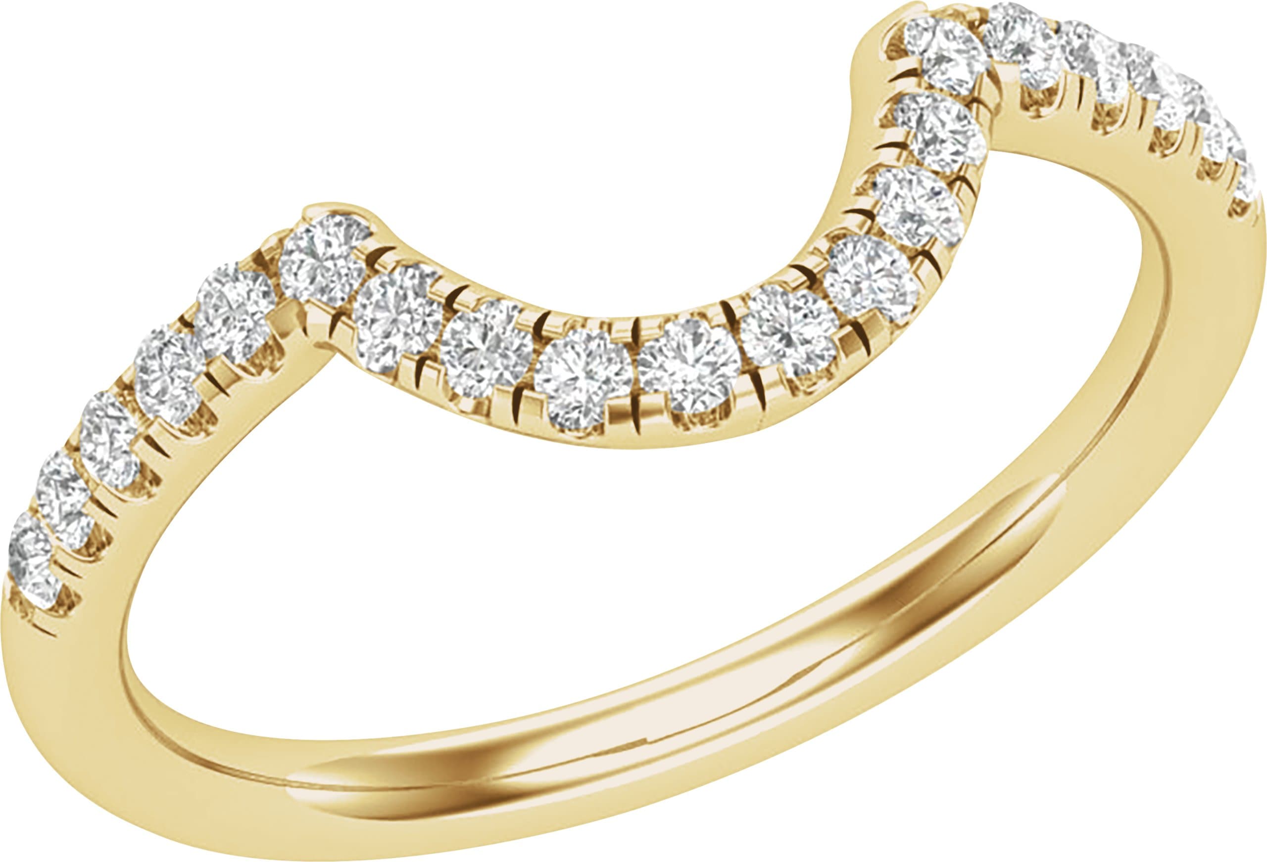 14K Rose 1/4 CTW Natural Diamond Matching Band