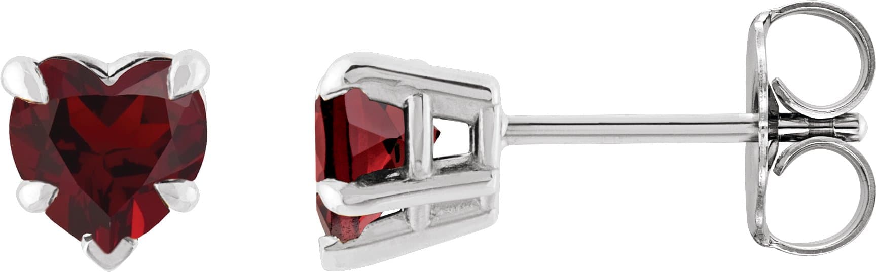 14K Rose Lab-Grown Emerald Stud Earring