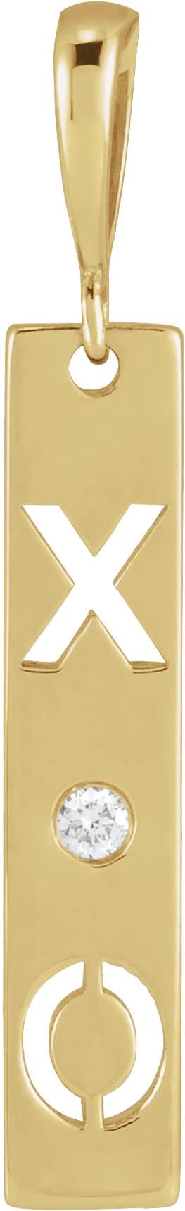 Accented XO Bar Necklace or Pendant view 1