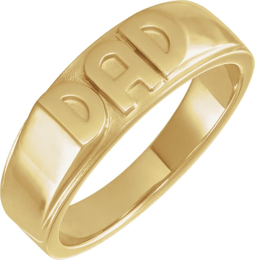 14K Rose Gold Dad Ring