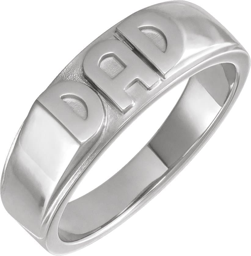 14K Rose Gold Dad Ring