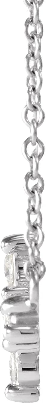 Sideways Cross Necklace, view 3