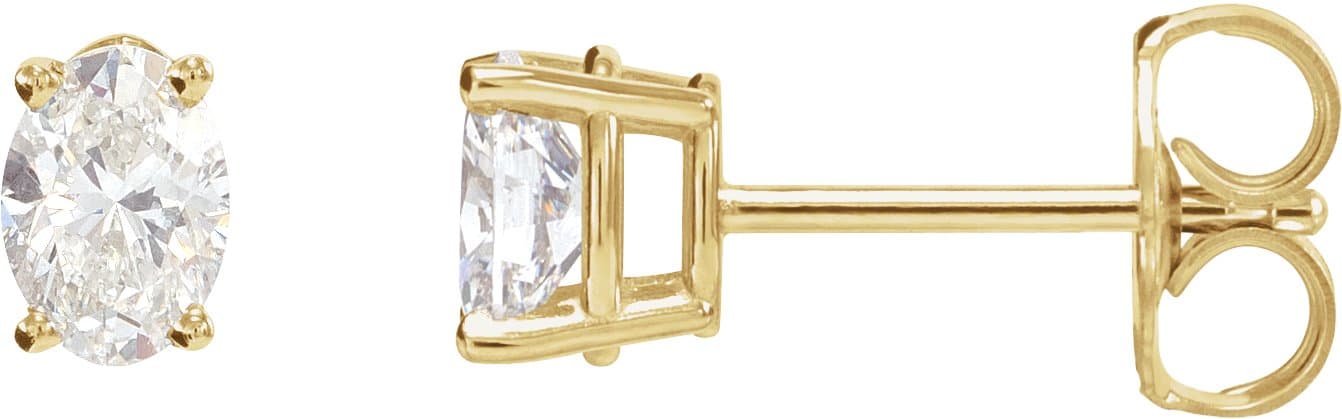 14K Rose Lab-Grown Blue Sapphire Earrings