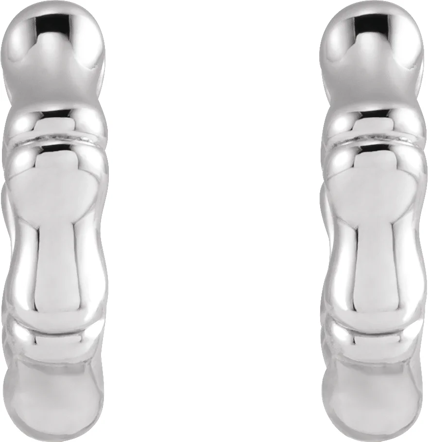 Bamboo Hoop Earrings, view 3