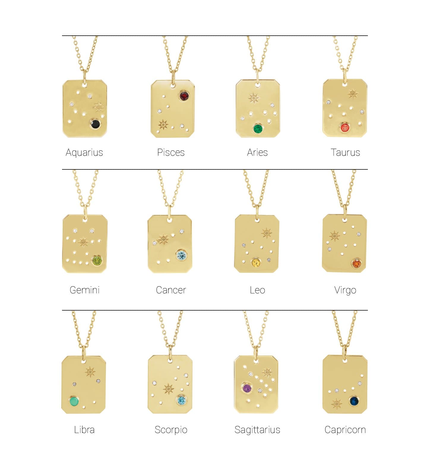 Zodiac Constellation Necklace or Pendant view 3