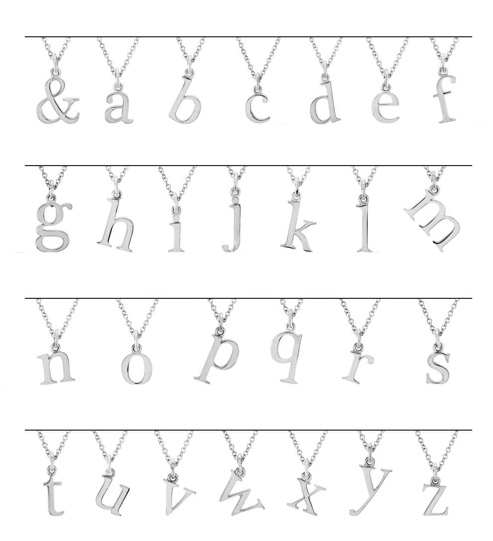 Lowercase Initial Necklace or Charm/Pendant view 2