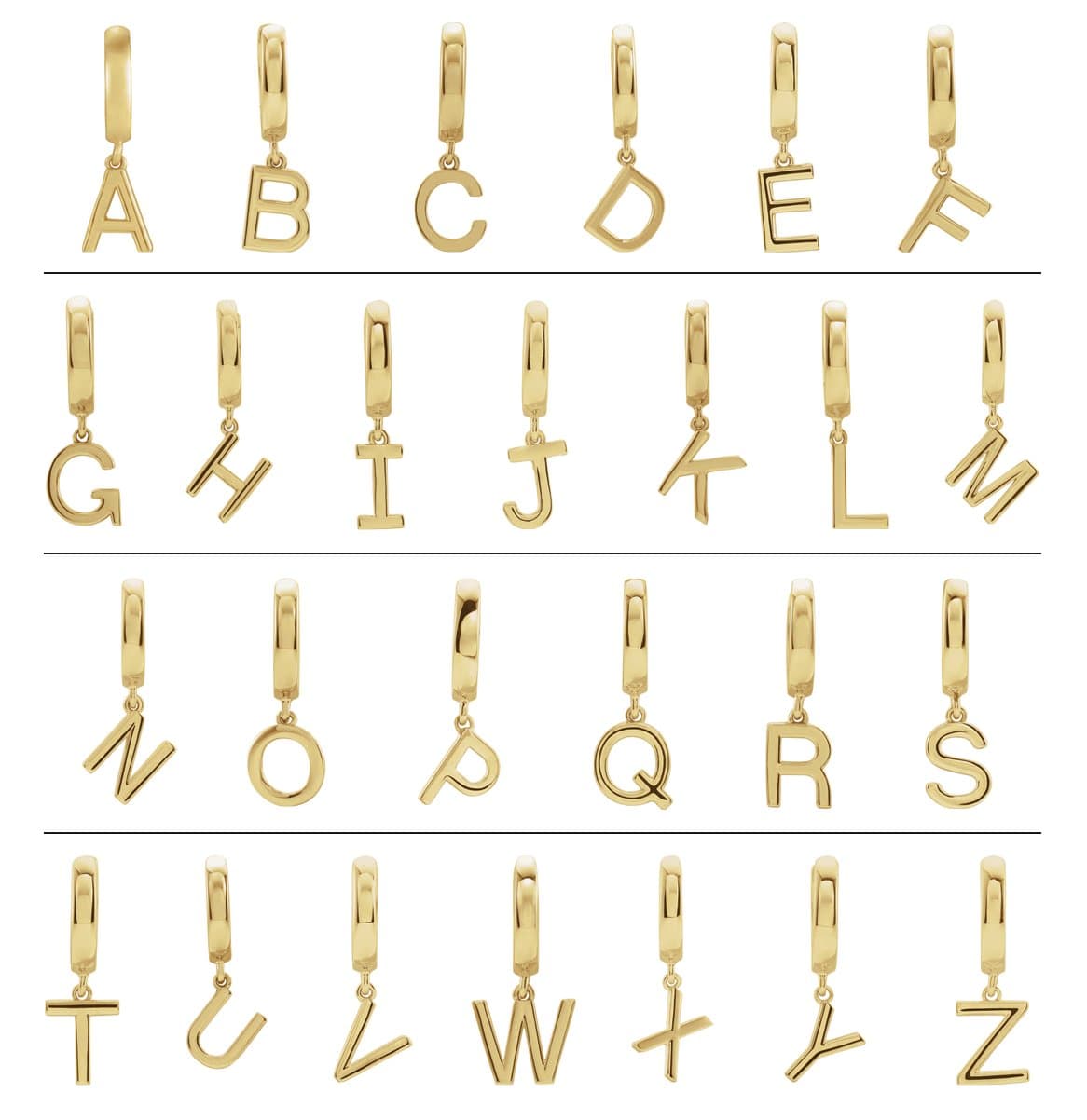 Initial Huggie Earrings view 2