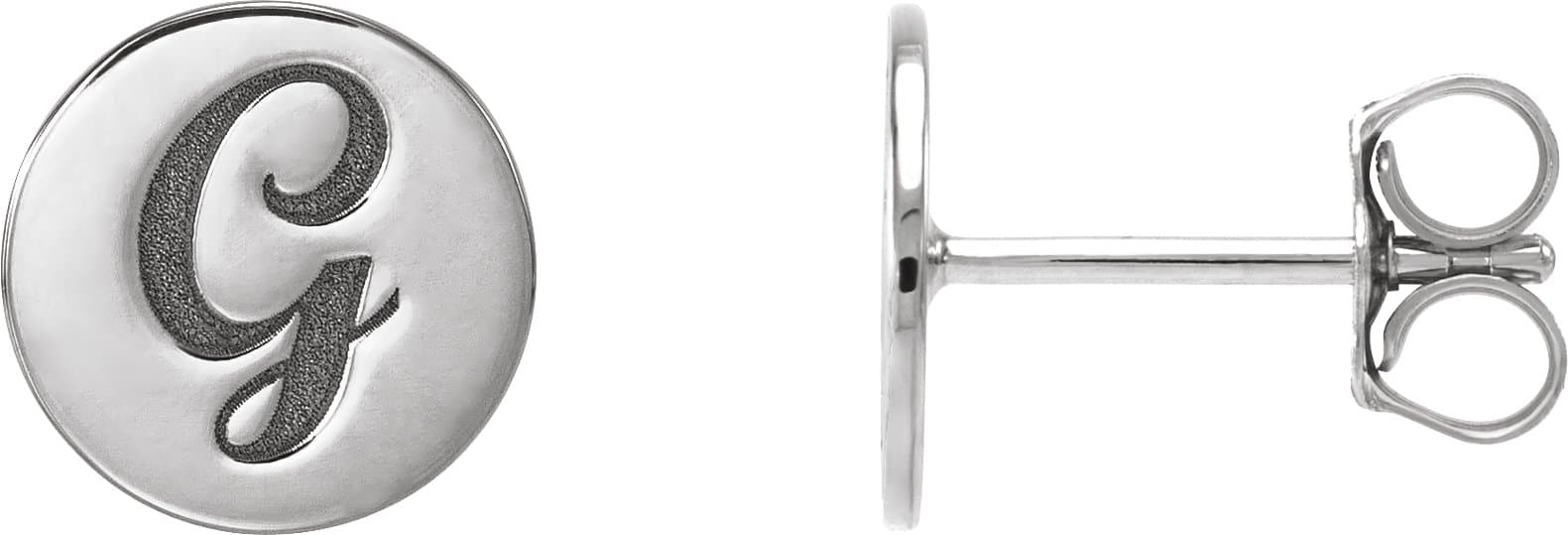 Engravable Disc Earrings view 3