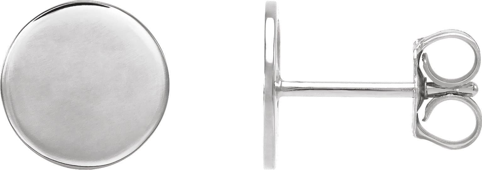 Engravable Disc Earrings view 1