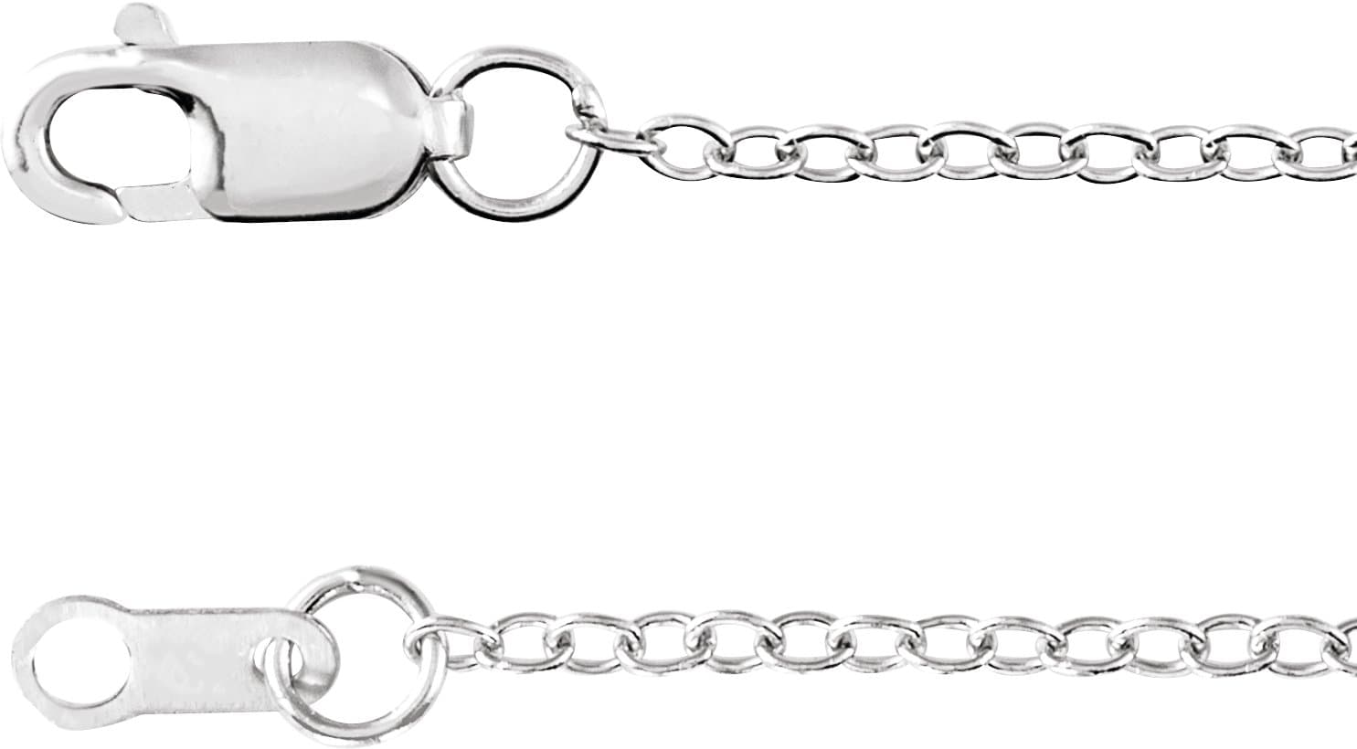 10K White 1.3 mm Adjustable Cable 16-18 Chain