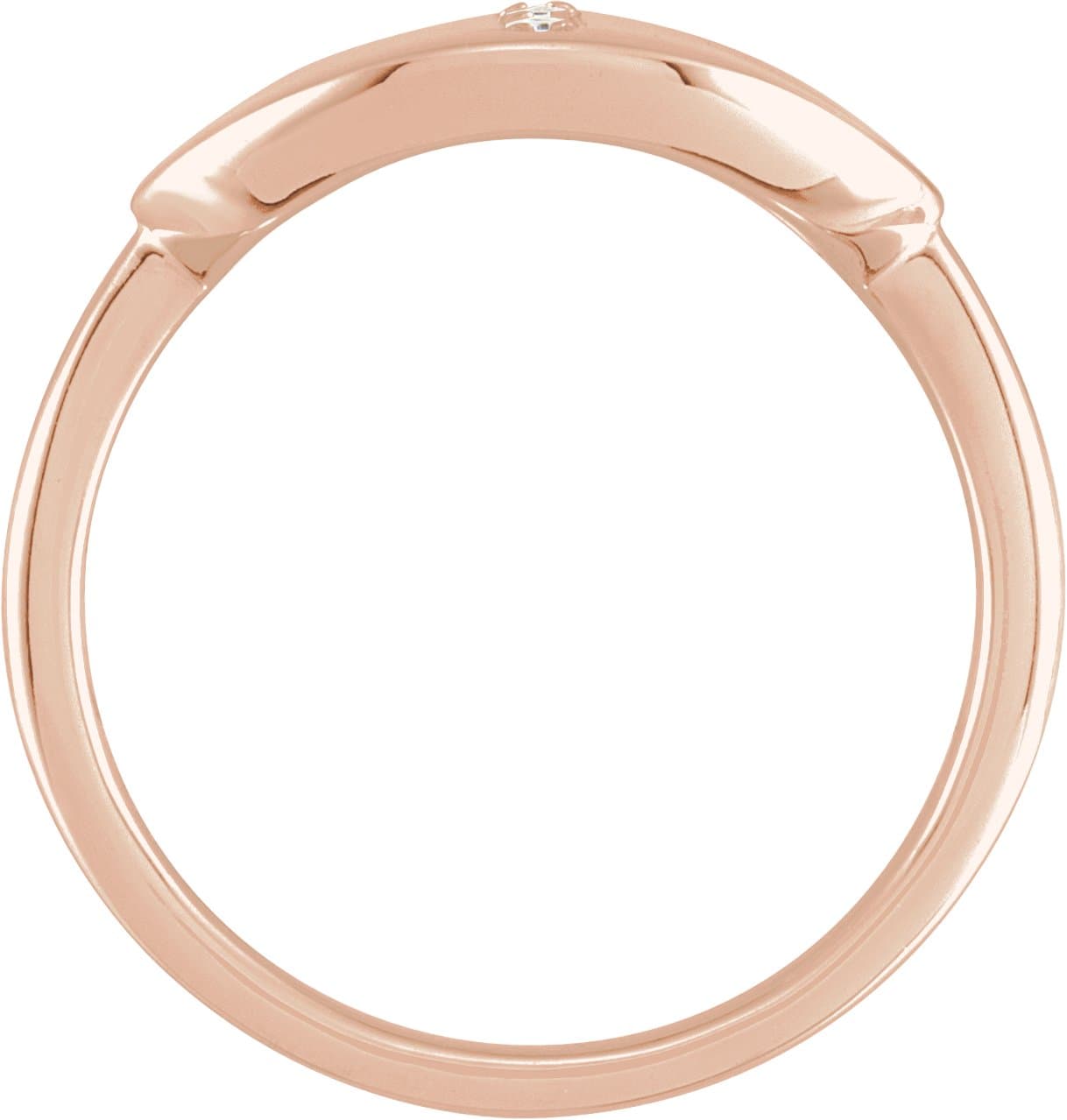 Accented Initial Signet Ring view 2